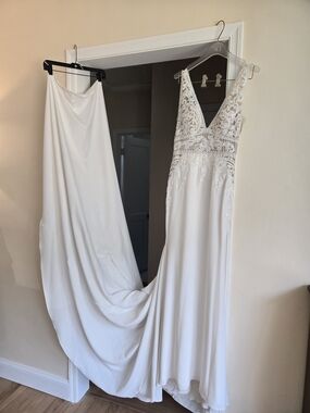 PRONOVIAS EMILY DRESS Lace Bodice White Wedding Dress